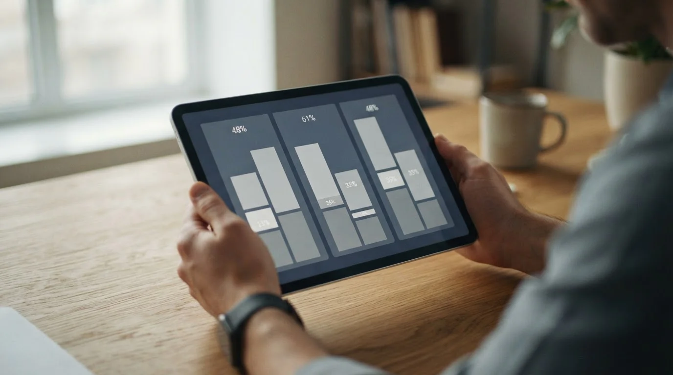 Vergleich verschiedener Wettanbieter auf einem Tablet-Bildschirm