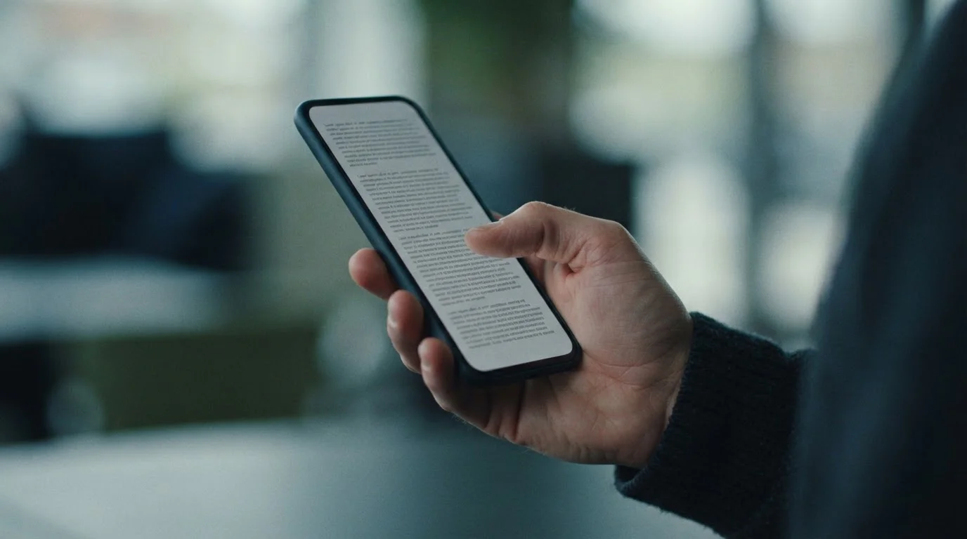 Detaillierte Ansicht von Bonusbedingungen auf einem Smartphone
