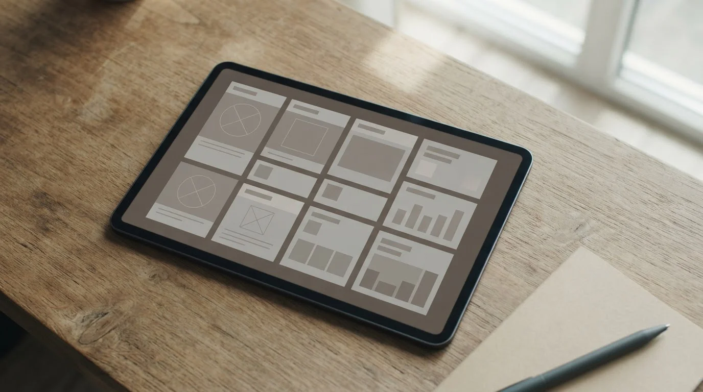 Vergleich verschiedener Wettanbieter auf neutralem Tablet-Display