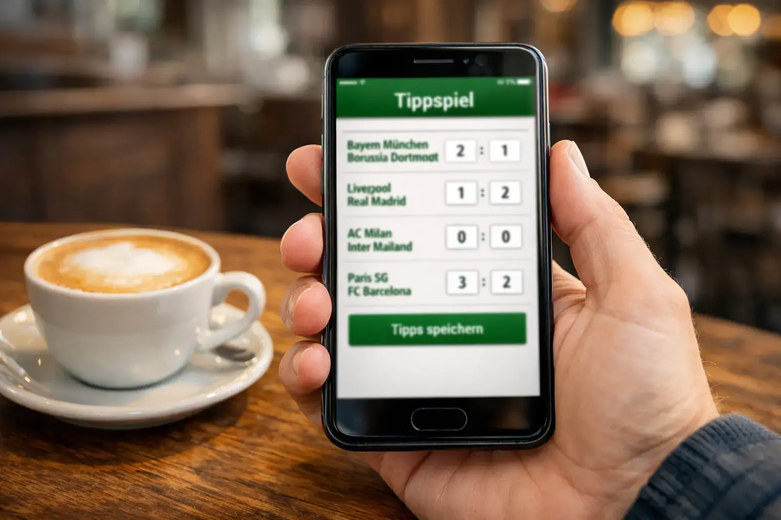 Tippspiel App auf Smartphone - Mobile Bundesliga Tipps abgeben