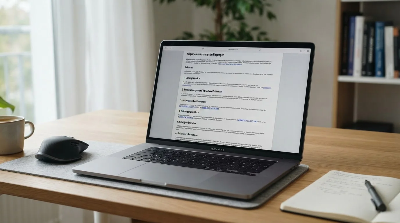 Bildschirm mit rechtlichen Informationen zu Wettanbietern in Deutschland