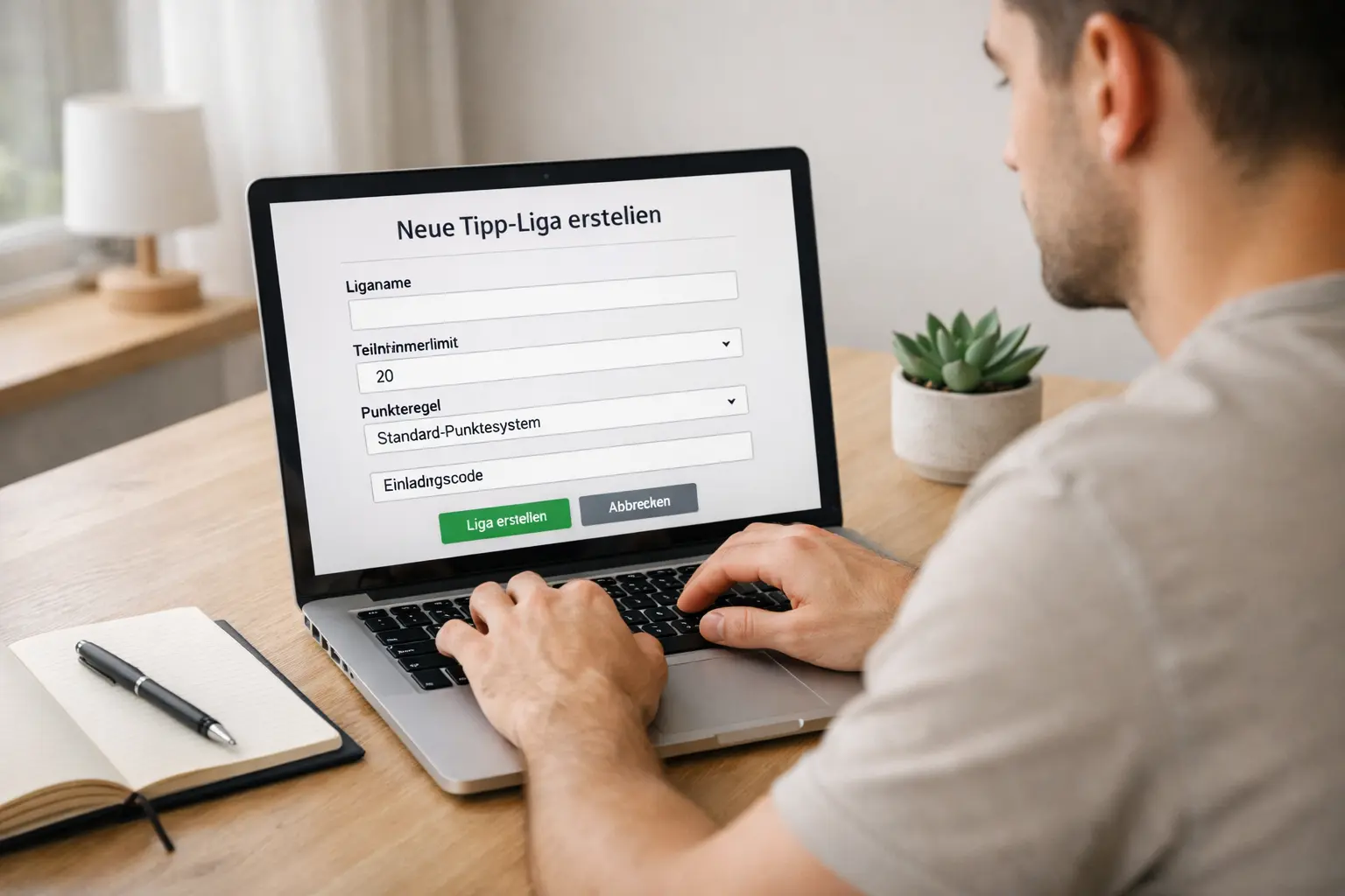 Tippspiel erstellen am Laptop - Tipprunde einrichten Schritt für Schritt