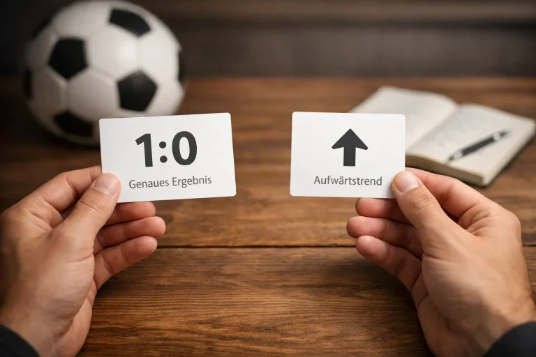 Tendenz vs. Ergebnis – Tipper wägt Optionen ab