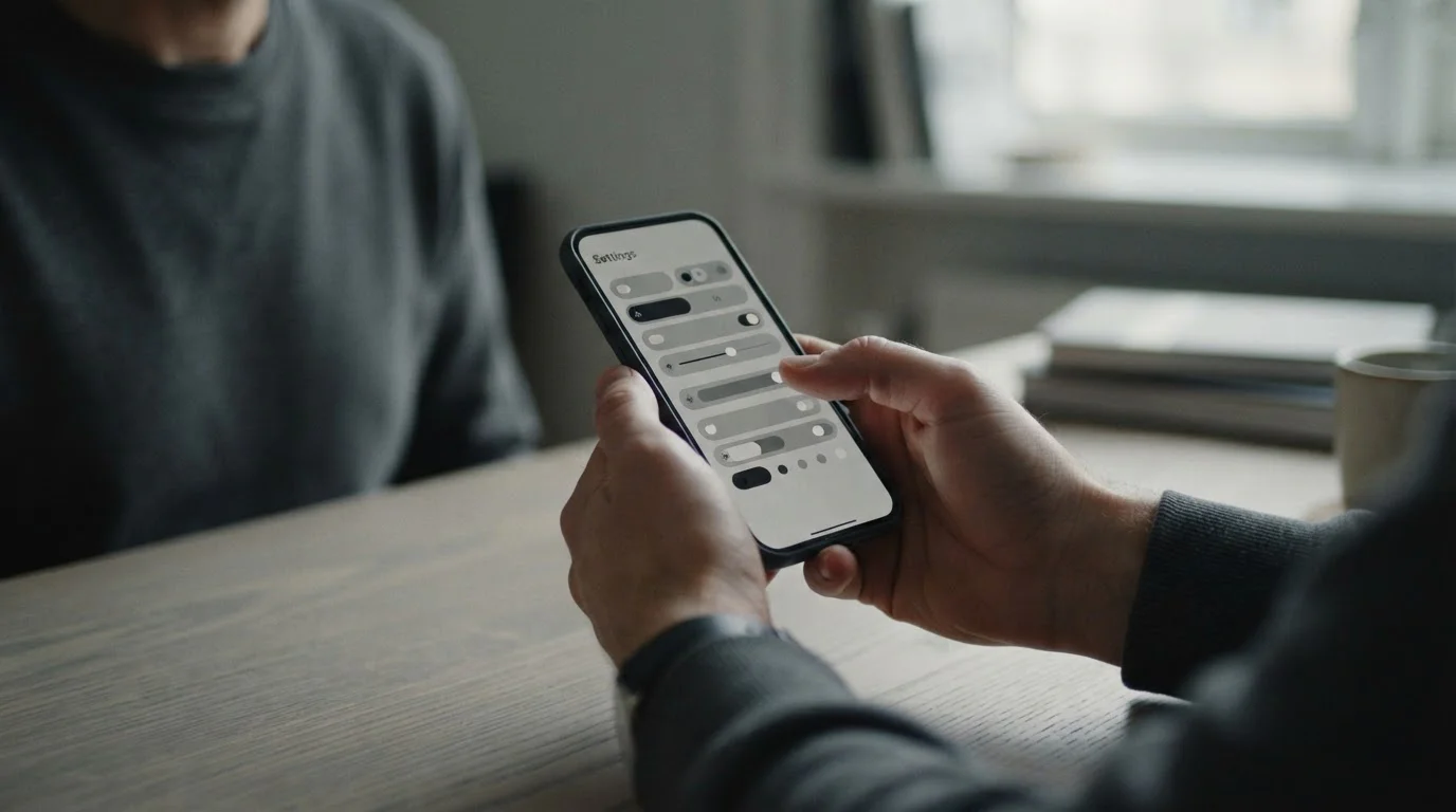 Person setzt Limits in neutraler Wett-App auf Smartphone